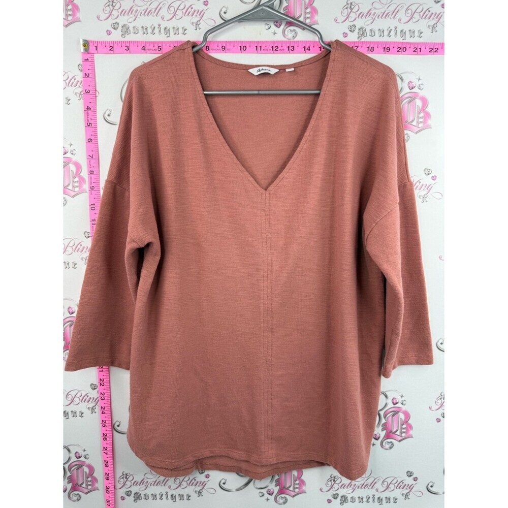 Reitmans long sleeve shirt orange Dusty Rose V-Neck Long Sleeve Top